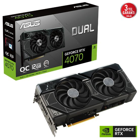 ASUS DUAL-RTX4070-O12G GDDR6X 192BIT resmi