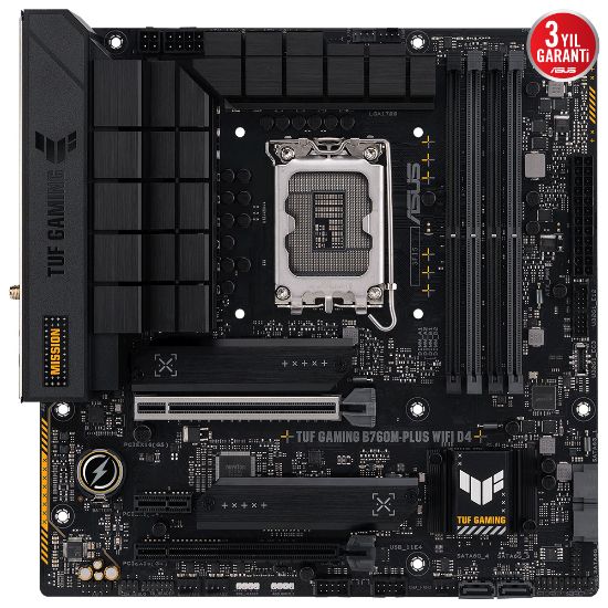 ASUS TUF GAMING B760M-PLUS WIFI D4 5333Mhz(OC) M.2 WiFi mATX 1700p resmi