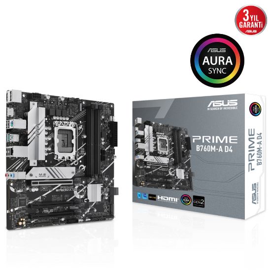 ASUS PRIME B760M-A D4 5333MHz(OC) M.2 mATX 1700p resmi