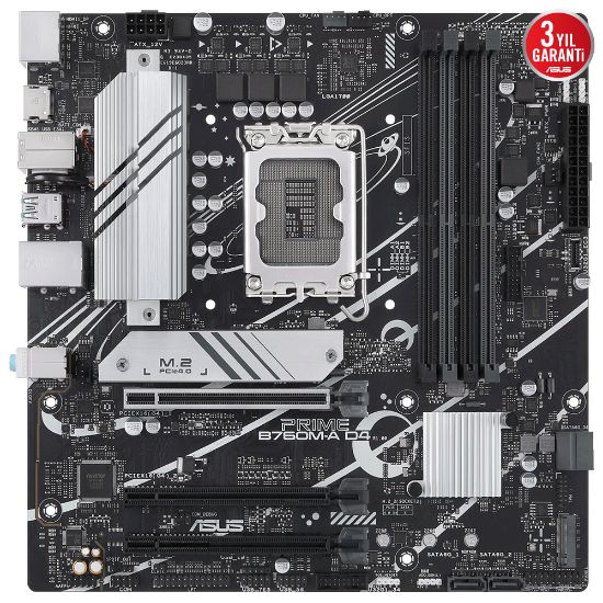 ASUS PRIME B760M-A D4 5333MHz(OC) M.2 mATX 1700p resmi