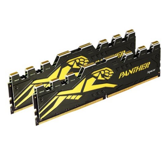 Apacer Panther Black-Gold 32GB (2x16GB) 3200Mhz CL16 DDR4 Gaming Ram (AH4U32G32C28Y7GAA-2) resmi