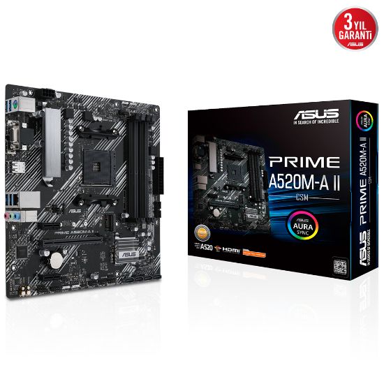 ASUS PRIME A520M-A II/CSM 4866MHz AM4 HDMI mATX resmi