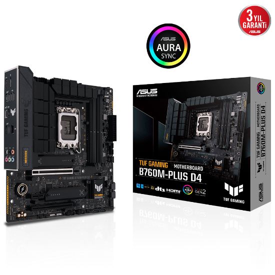 ASUS TUF GAMING B760M-PLUS D4 5333MHz HDMI DP M.2 mATX 1700p resmi