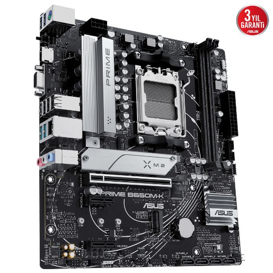 ASUS PRIME B650M-K DDR5 6400+(OC) HDMI VGA M.2 AM5  resmi