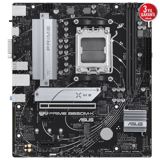 ASUS PRIME B650M-K DDR5 6400+(OC) HDMI VGA M.2 AM5  resmi