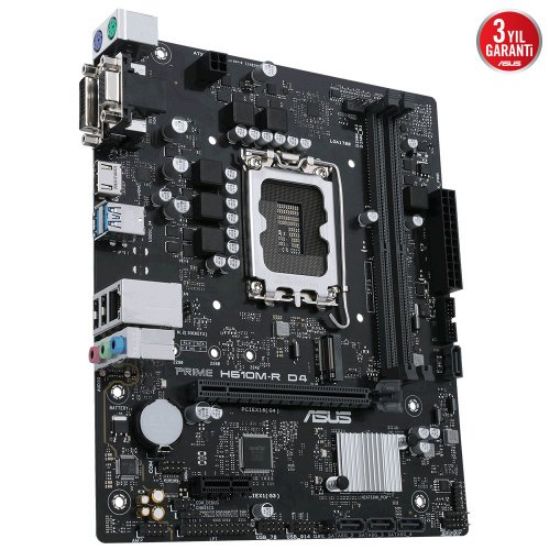 ASUS PRIME H610M-R D4-SI  DDR4 3200(OC) MATX 1700p resmi