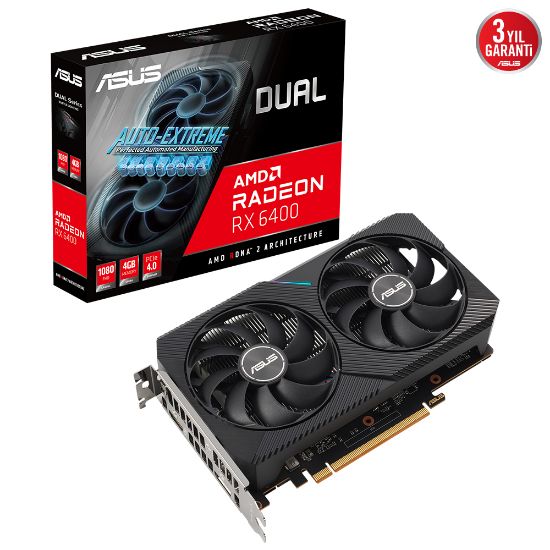 ASUS DUAL-RX6400-4G 4GB GDDR6 HDMI DP 64Bit resmi