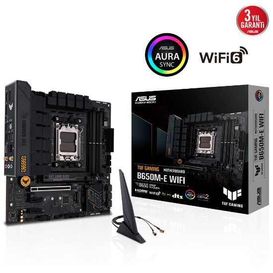 ASUS TUF GAMING B650M-E WIFI DDR5 6400+(OC) DP HDMI M.2 AM5  resmi