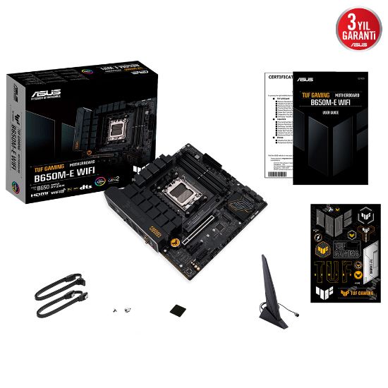 ASUS TUF GAMING B650M-E WIFI DDR5 6400+(OC) DP HDMI M.2 AM5  resmi