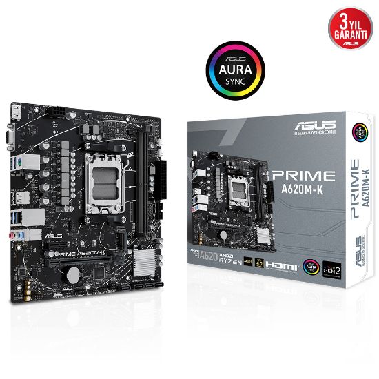 ASUS PRIME A620M-K DDR5 6400+(OC) HDMI VGA M.2 AM5 resmi