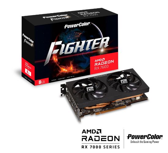 POWERCOLOR FIGHTER RX 7600 8G-F 8GB GDDR6 128Bit resmi