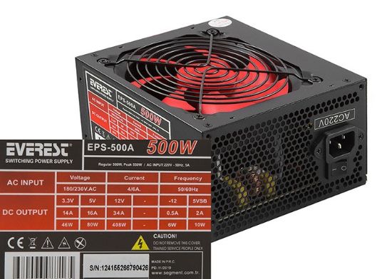 EVEREST EPS-500A 500W 12CM FANLI POWER SUPPLY resmi