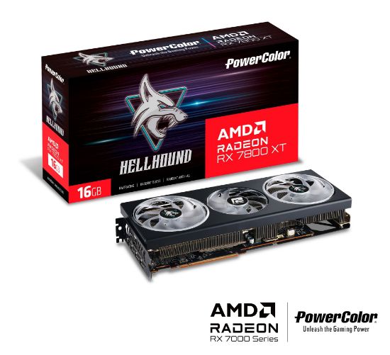 POWERCOLOR HELLHOUND RX7800XT 16G-L/OC 16GB GDDR6 256Bit resmi