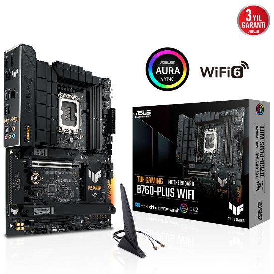 ASUS TUF GAMING B760-PLUS WIFI DDR5 7200(OC) HDMI DP ATX 1700P  resmi