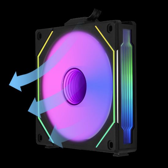 LIAN LI REVERSE UNI FAN SL-INFINITY 120-1 SİYAH KASA FANI resmi