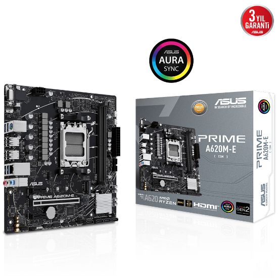 ASUS PRIME A620M-E DDR5 6400+(OC) HDMI VGA M.2 AM5 resmi