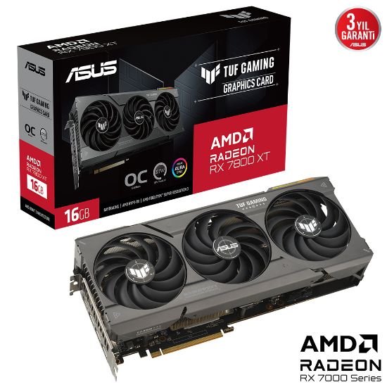 ASUS TUF GAMING TUF-RX7800XT-O16G-GAMING 16GB GDDR6 HDMI DP 256BİT  resmi