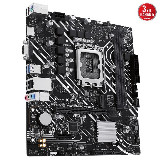 ASUS PRIME H610M-K ARGB DDR5 M.2 HDMI VGA mATX 1700p resmi