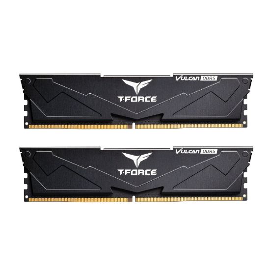 Team T-Force Vulcan Black 16GB (2x8GB) 5600Mhz CL40 DDR5 Gaming Ram (FLBD516G5600HC40BDC01) resmi