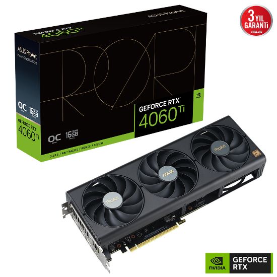  ASUS PROART-RTX4060TI-O16G GAMING 16GB GDDR6 HDMI DP 128BİT resmi