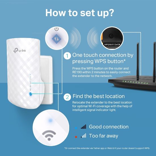 TP-LINK TL-RE190 AC750 750Mps PRİZ TİPİ MENZİL GENİŞLETİCİ resmi