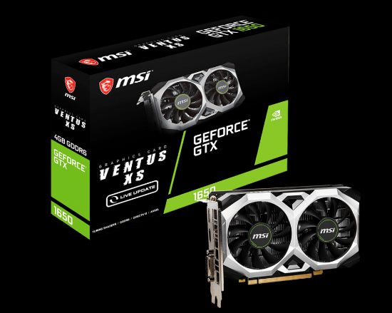 MSI GTX 1650 D6 VENTUS XS V1 4G DP DVI HDMI 128Bit resmi