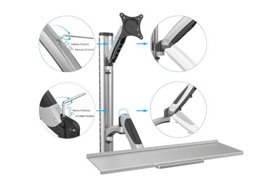 DIGITUS DA-90354 MONİTÖR VE KLAVYE STANDI (DUVARA MONTE) resmi