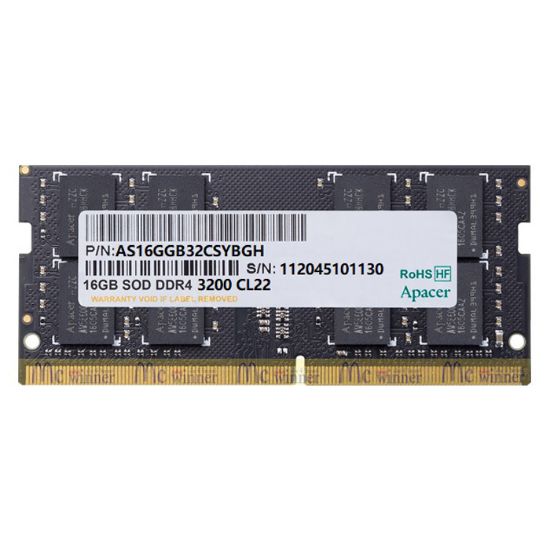 Apacer 16GB (1x16GB) 3200Mhz CL22 DDR4 Notebook SODIMM RAM (ES.16G21.GSH) resmi