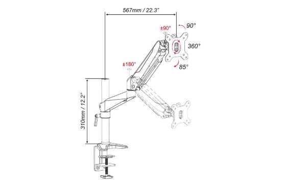 DIGITUS DA-90351 MONİTÖR ASKI APARATI resmi