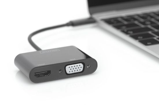 Digitus DA-70858 VGA/HDMI to USB-C ÇEVİRİCİ resmi