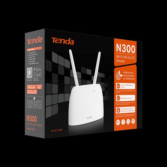 TENDA 4G06 N300 Wi-Fi 4G VoLTE Router resmi