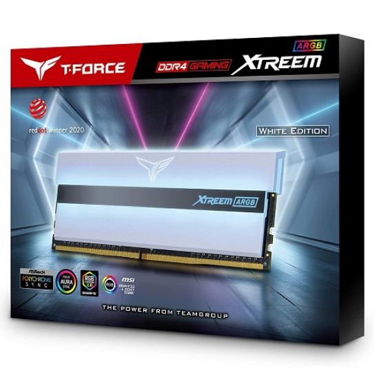 16 GB DDR4 4000Mhz T-FORCE XTREEM ARGB WHITE 8GBx2 resmi