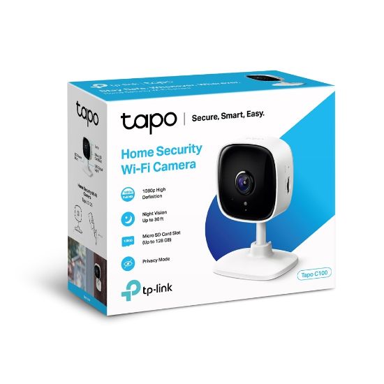 TP-LINK TAPO C100 FHD 1080P GECE GÖRÜŞLÜ WIFI KAMERA resmi