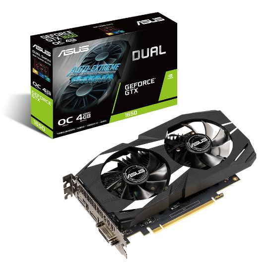 ASUS DUAL-GTX1650-O4G 4GB GDDR5 HDMI DP DVI 128BİT resmi