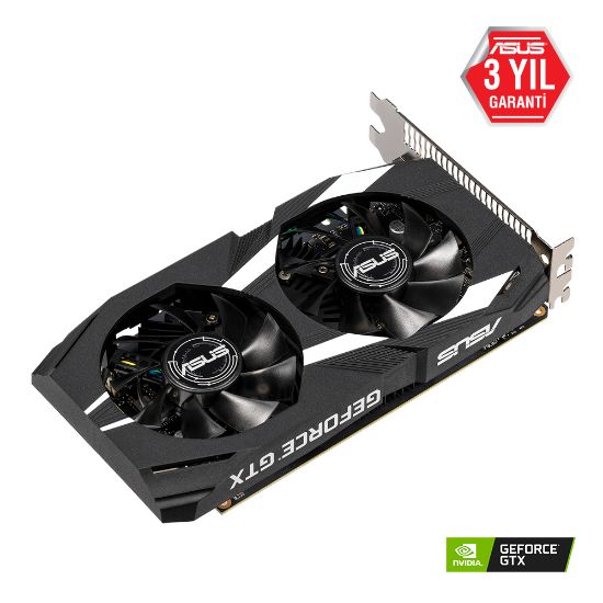 ASUS DUAL-GTX1650-O4G 4GB GDDR5 HDMI DP DVI 128BİT resmi