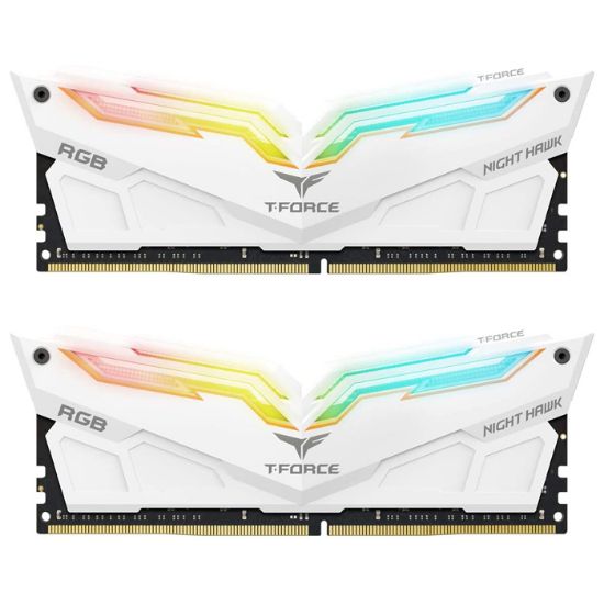 Team T-Force Night Hawk RGB White 16GB (2x8GB) 3200MHz CL16 DDR4 Gaming Ram (TF15D416G3200HC16CDC01) resmi