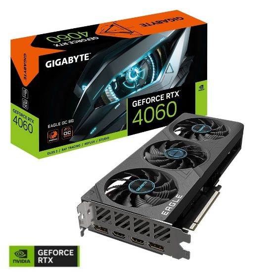 GIGABYTE GEFORCE RTX 4060 8GB GDDR6 HDMI DP 128Bit GV-N4060EAGLE OC-8GD resmi