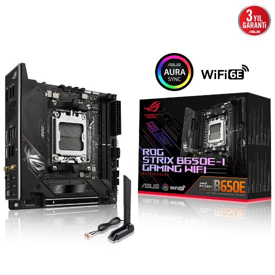 ASUS ROG STRIX B650E-I GAMING WIFI DDR5 6400+(OC) HDMI M.2 M-ITX AM5+ resmi