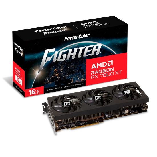 POWERCOLOR FIGHTER RX 7800XT 16G-F/OC GDDR6 256Bit resmi