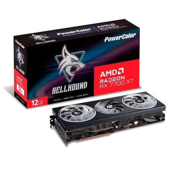 POWERCOLOR HELLHOUND RX7700XT 12G-L/OC 12GB GDDR6 192Bit resmi