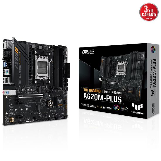 ASUS TUF GAMING A620M-PLUS WIFI DDR5 HDMI M.2 MATX AM5 resmi