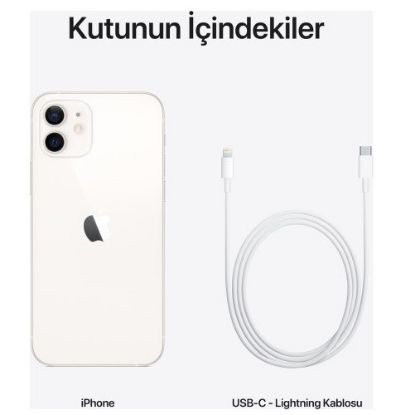 APPLE İPHONE 12 128GB MGJC3TU/A BEYAZ (DİST) resmi