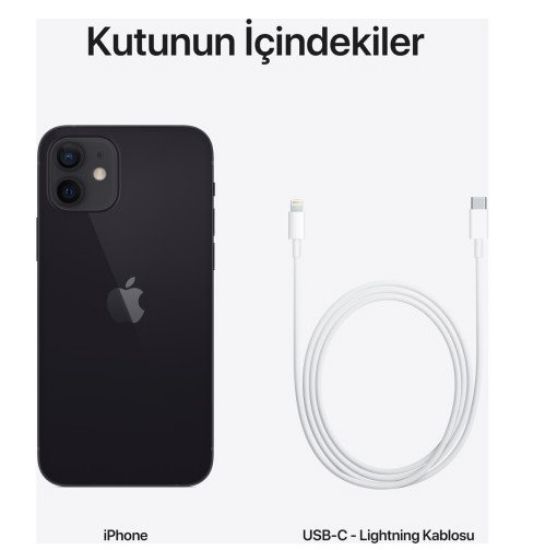 APPLE İPHONE 12 128GB MGJA3TU/A SİYAH (DİST) resmi