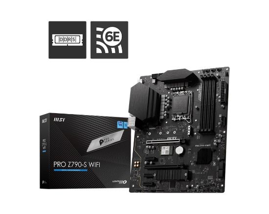 MSI PRO Z790-S WIFI DDR5 6600(OC)MHz HDMI DP ATX M.2 1700P  resmi