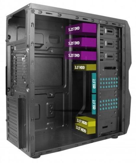 VENTO TA-K61 550W ATX  SİYAH/GÜMÜŞ KASA  resmi