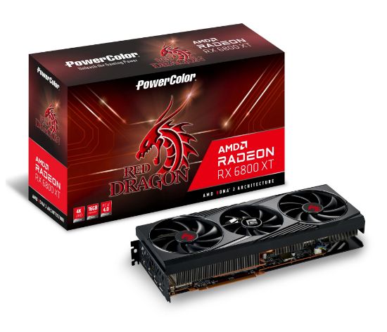 POWERCOLOR RED DRAGON AXRX 6800XT 16GBD6-3DHR/OC 16GB GDDR6 256Bit resmi