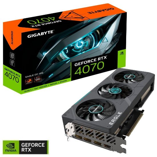 GIGABYTE GV-N4070EAGLE OC-12GD RTX4070 GDDR6X 12GB HDMI DP 192BİT resmi