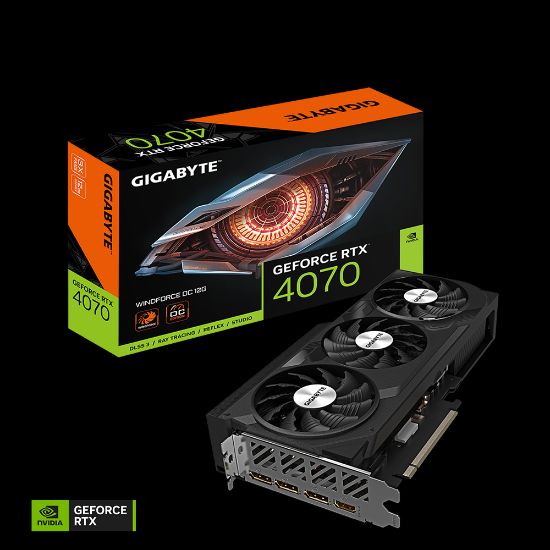 GIGABYTE GV-N4070WF3OC-12GD RTX4070 12GB GDDR6X HDMI DP 192BİT  resmi