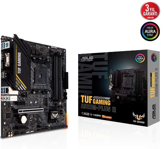 ASUS TUF GAMING A520M-PLUS II 4800MHz(OC) HDMI M.2 mATX AM4 resmi