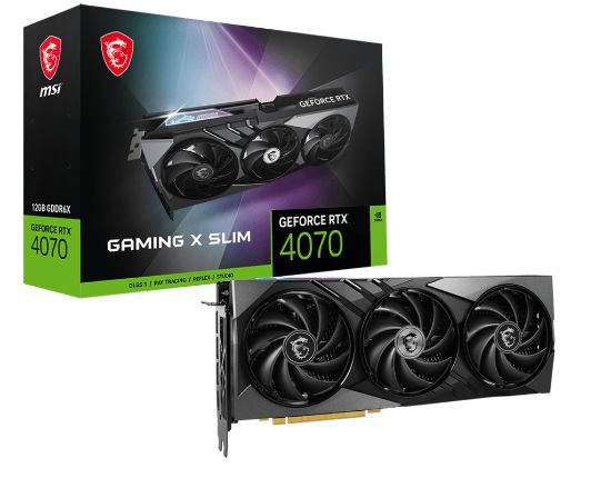 MSI GEFORCE RTX 4070 GAMING X SLIM 12G 12GB GDDR6X HDMI DP 192BİT resmi